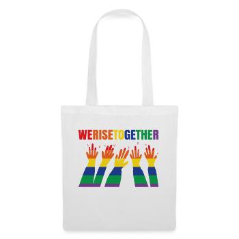 We Rise Together Bisexual Gay Trans Queer Lgbtq Ra - Stoffbeutel - Weiß - Vorne