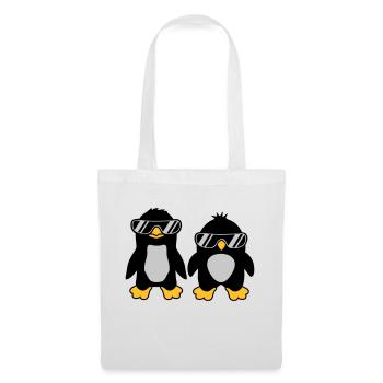 2 Sonnenbrille Pinguin Freunde - Stoffbeutel - Weiß - Vorne