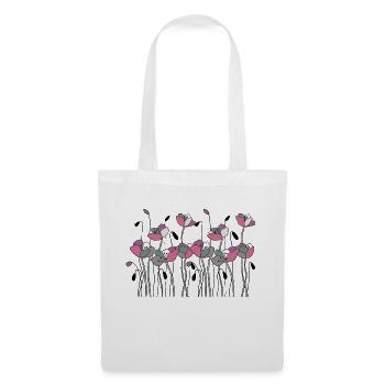 Fleur - Sac en tissu - blanc - Devant