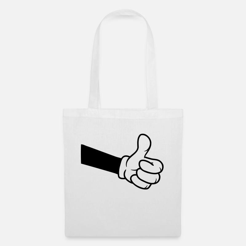 Conferma OK Comic Hand - Borsa di stoffa - bianco