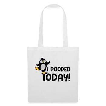 I pooped today Penguin - Tote Bag - white - Front