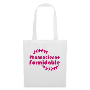 Cadeau femme Pharmacienne formidable - Sac en tissu - blanc - Devant