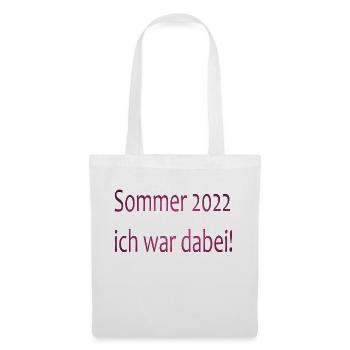 Sommer 2022 ich war dabei violett schwarz - Stoffbeutel - Weiß - Vorne