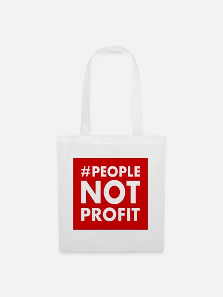 People not profit - Stoffbeutel - Weiß