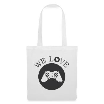 we love gaming gamer icon illustration logo icon - Tote Bag - white - Front