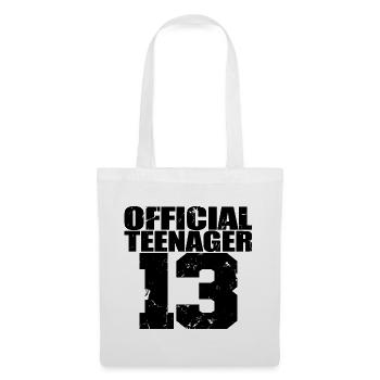 Adolescent officiel 13, cadeau cool 13e anniversaire - Sac en tissu - blanc - Devant