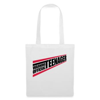 avertissement citation officielle d’adolescent - Sac en tissu - blanc - Devant