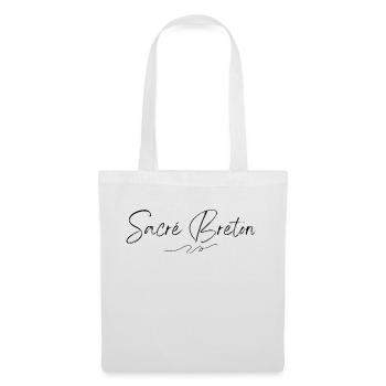 sacré Breton - cadeau breton - idée cadeau breton - Sac en tissu - blanc - Devant