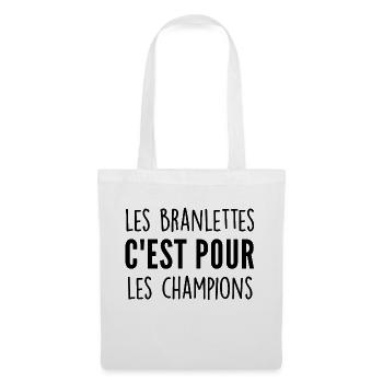 les branlettes c est pour les champions - Sac en tissu - blanc - Devant