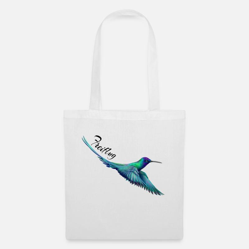 Blue Bird - Stoffbeutel - Weiß