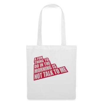 ne me parle pas - Sac en tissu - blanc - Devant