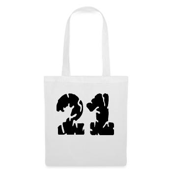21 Maillot numéro - Sac en tissu - blanc - Devant