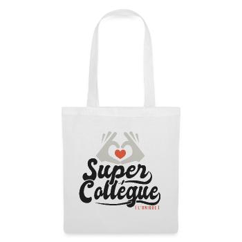 Super collégue l'unique cadeau collegue - Sac en tissu - blanc - Devant