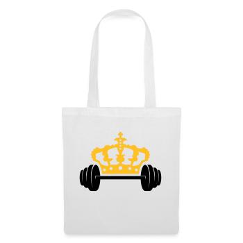 Conception du logo Krone Dumbbell - Sac en tissu - blanc - Devant
