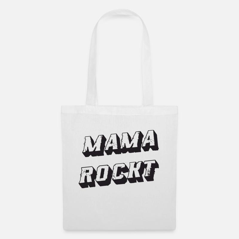 Mama Rockt - Stoffbeutel - Weiß