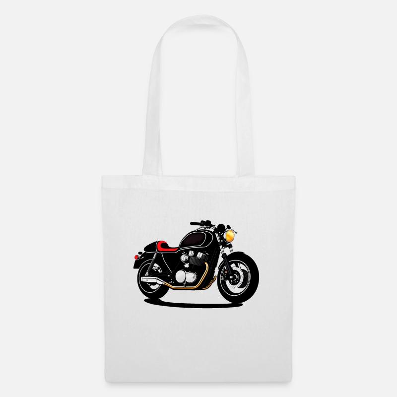 Motorrad Design - Stoffbeutel - Weiß