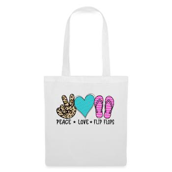 Paix Amour - Sac en tissu - blanc - Devant