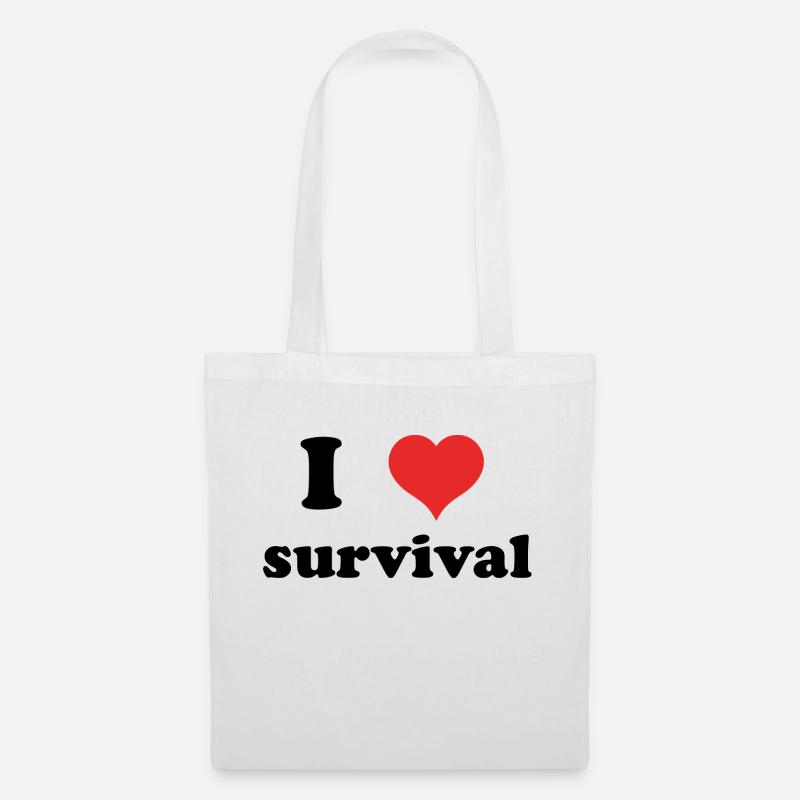 i love survival - Stoffbeutel - Weiß
