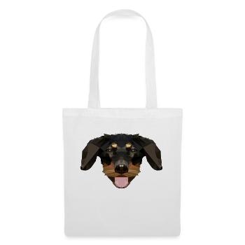 Dackel Hund Liebhaber Polygon Haustier Motiv - Stoffbeutel - Weiß - Vorne