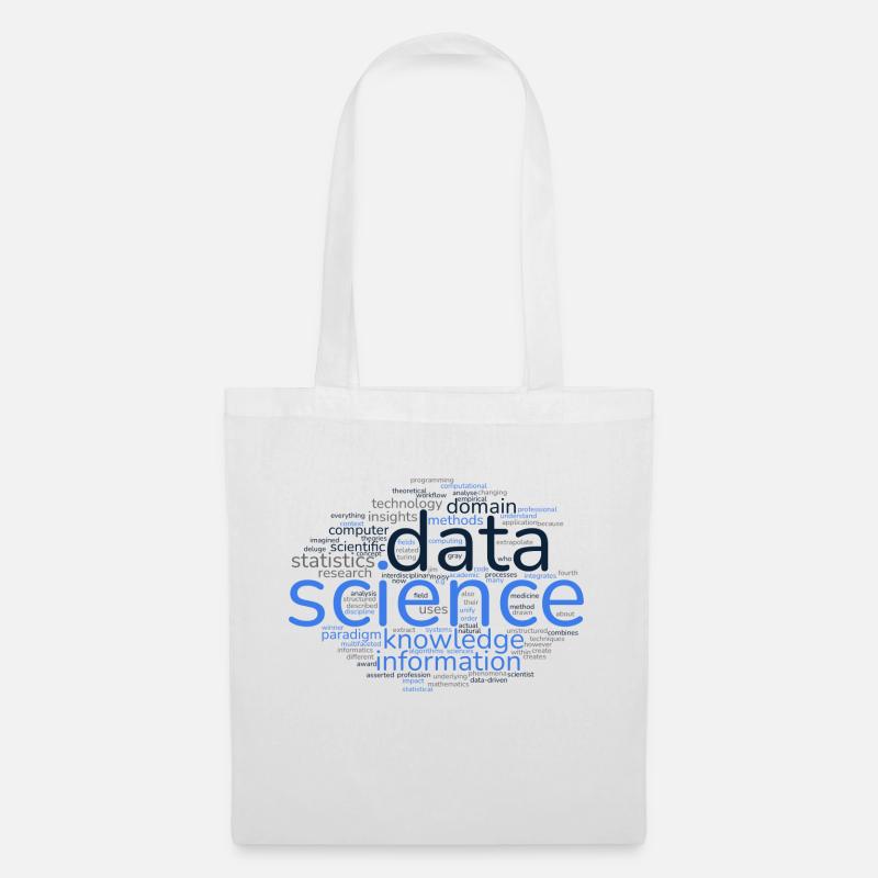 Data Science Word Cloud dark - Stoffbeutel - Weiß