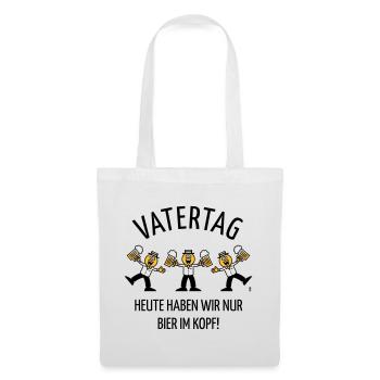 Vatertag – Bier Im Kopf (Karikatur Tanz / 3C / B) - Stoffbeutel - Weiß - Vorne