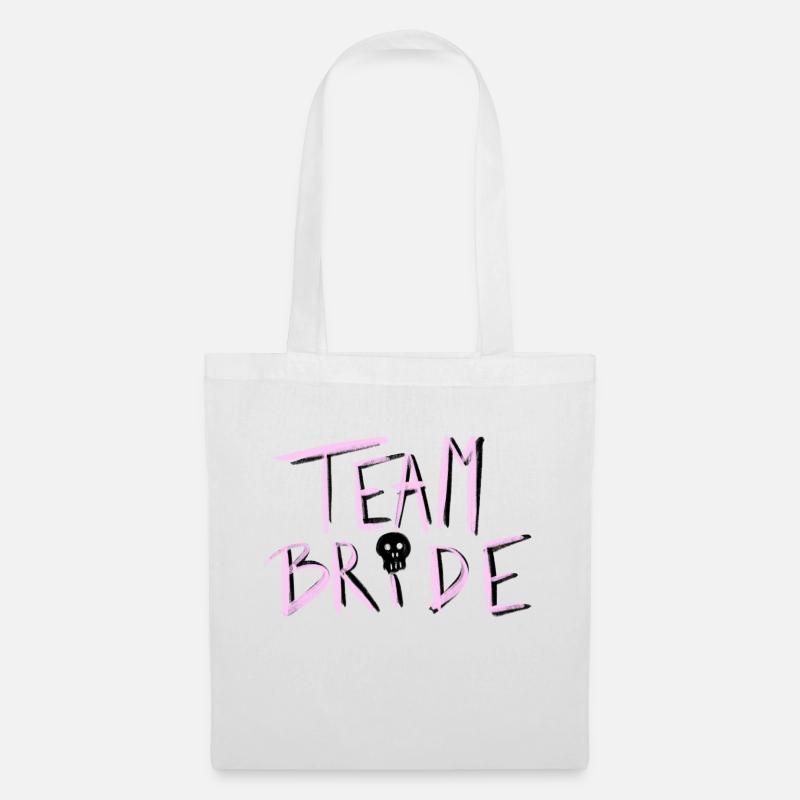 Team Bride Skull - Stoffbeutel - Weiß