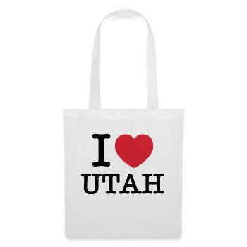 J’aime l’Utah | Utah | I Heart Utah - Sac en tissu - blanc - Devant