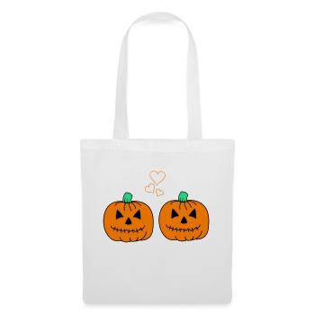 Amour de la citrouille - Sac en tissu - blanc - Devant
