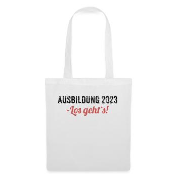 Ausbildung 2023 Los geht's! Handwerk, Azubi, Lehre - Stoffbeutel - Weiß - Vorne