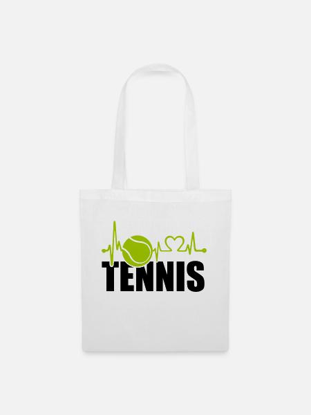 tennis love - Stoffbeutel - Weiß
