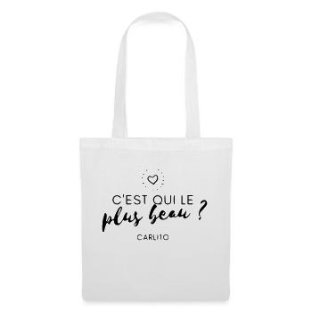 C'est qui le plus beau ? Carlito - Sac en tissu - blanc - Devant