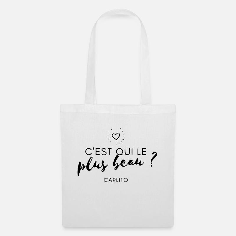 C'est qui le plus beau ? Carlito - Sac en tissu - blanc