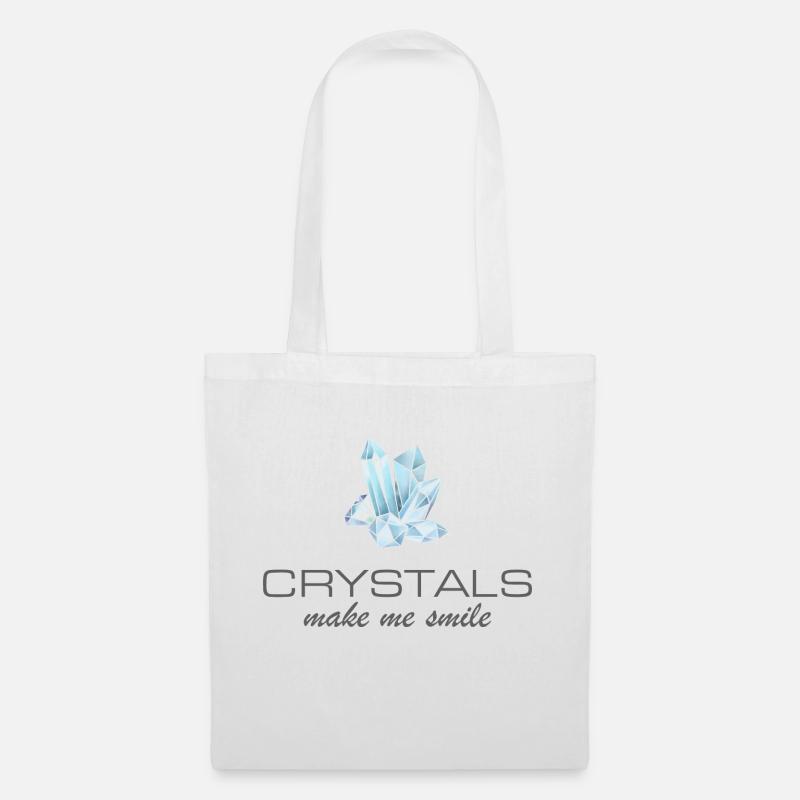crystals make me smile - Stoffbeutel - Weiß