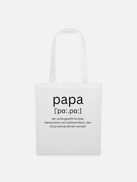 PAPA Lautschrift - Stoffbeutel - Weiß
