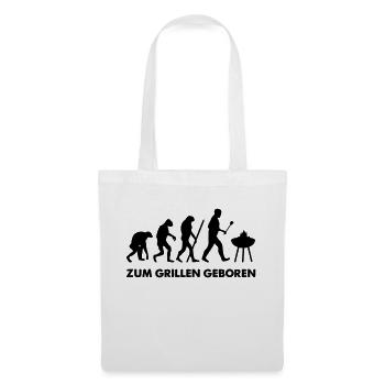 Zum Grillen geboren Grill Evolution - Stoffbeutel - Weiß - Vorne
