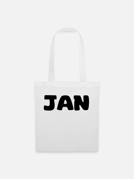 Name - Jan - Stoffbeutel - Weiß