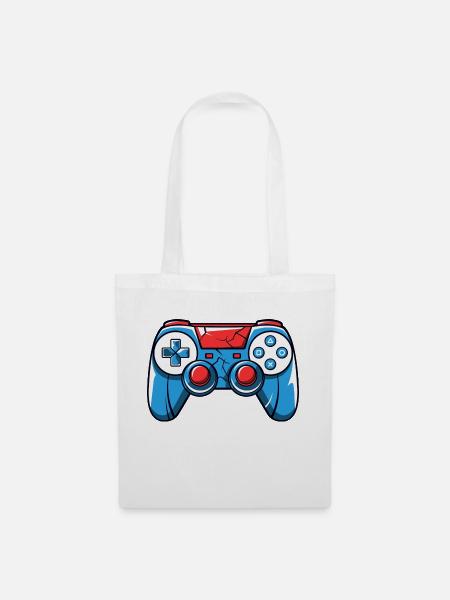 Gamer Controller Logo - Stoffbeutel - Weiß