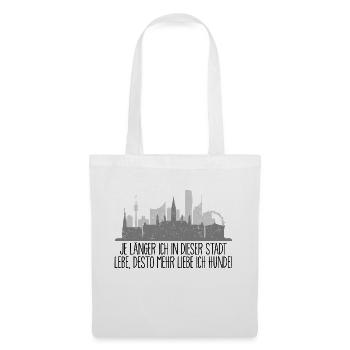 je länger ich in Wien lebe, desto mehr liebe Hunde - Stoffbeutel - Weiß - Vorne