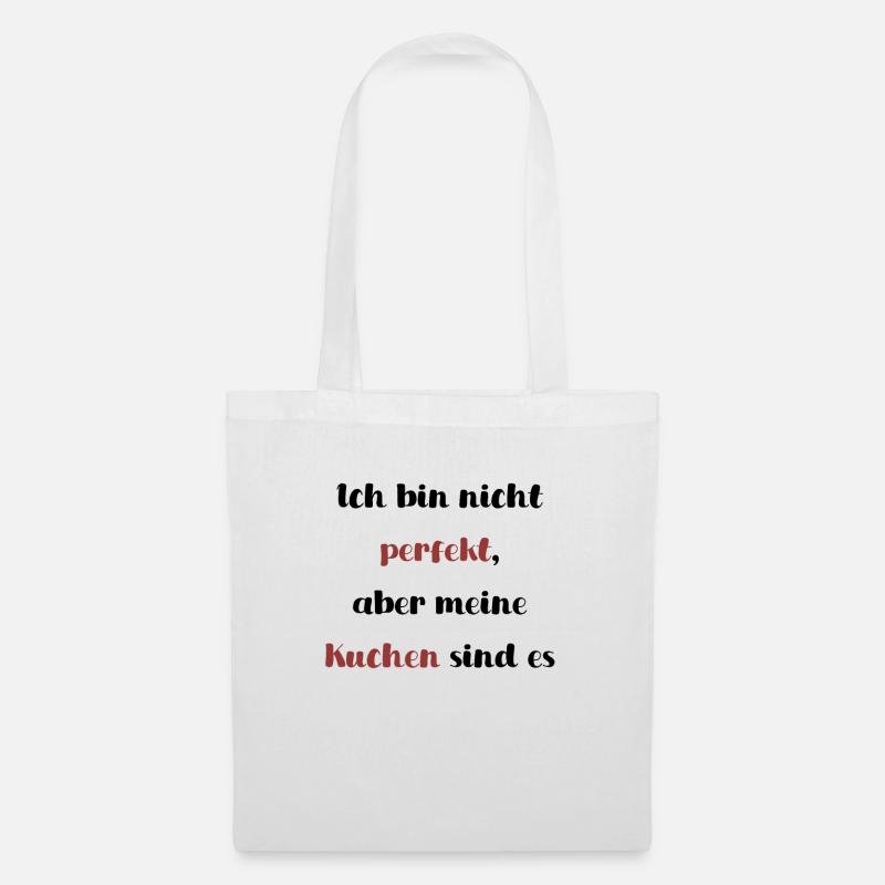 Ich bin nicht perfekt, aber meine Kuchen sind es - Stoffbeutel - Weiß