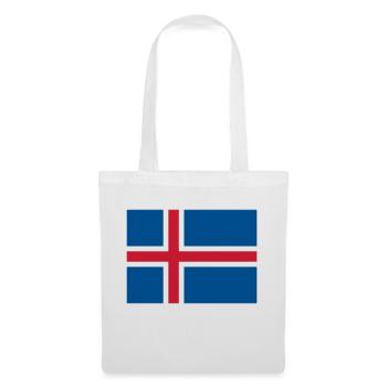 Iceland flag / Drapeau Islande - Sac en tissu - blanc - Devant