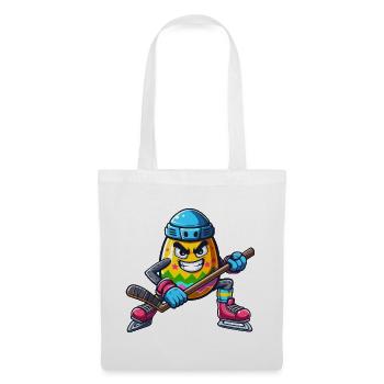 Osterei Eishockey Design | Eishockeyspieler - Stoffbeutel - Weiß - Vorne