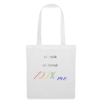 100% me - Sac en tissu - blanc - Devant
