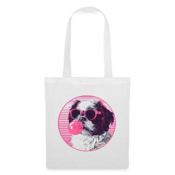 Shi tzu Sunglasses Pink Bubblegum - Tote Bag - white - Front