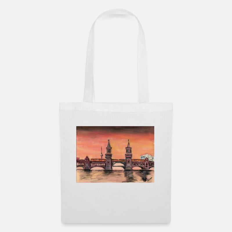 Oberbaum Bridge - Tote Bag - white
