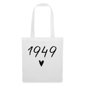 1949 coeur anniversaire - Sac en tissu - blanc - Devant