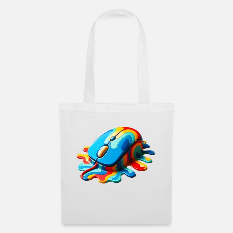 Melting Rainbow Computer Mouse - Tote Bag - white