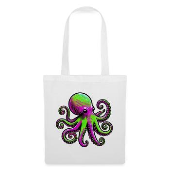 Pieuvre - Sac en tissu - blanc - Devant