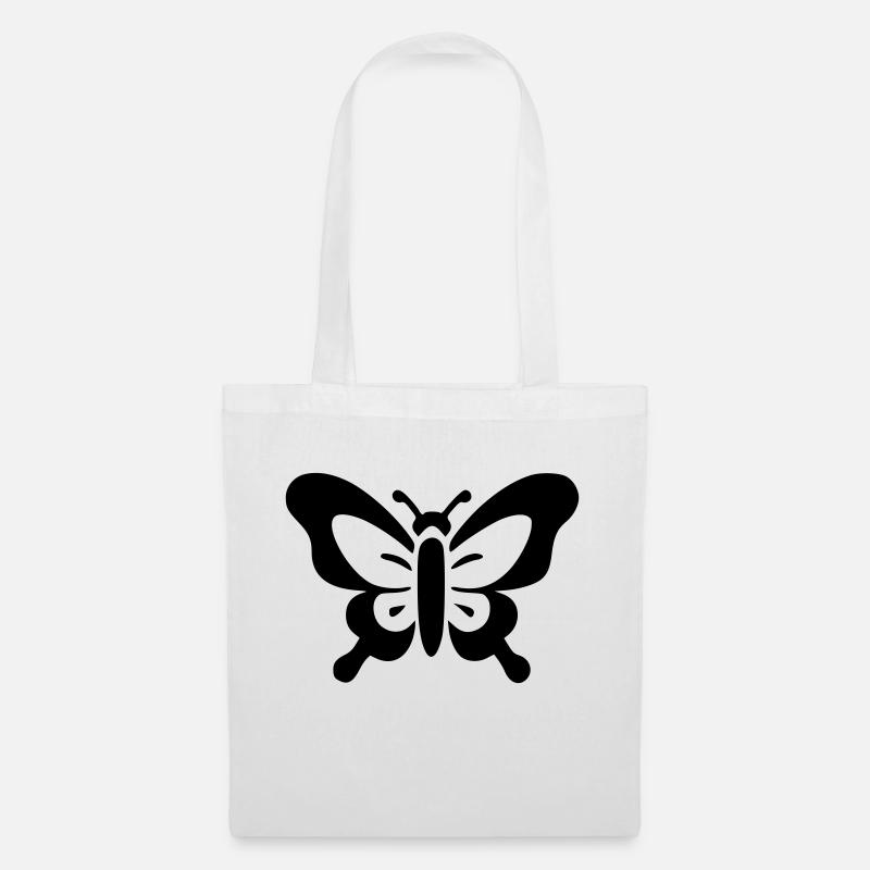 Schmetterling - Stoffbeutel - Weiß