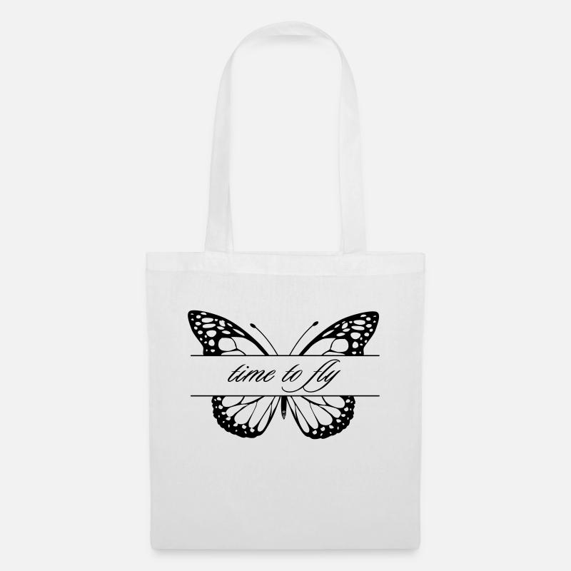 Butterfly timetofly - Tote Bag - white