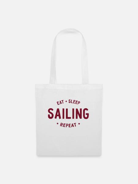 Eat Sleep Sailing Repeat - Stoffbeutel - Weiß
